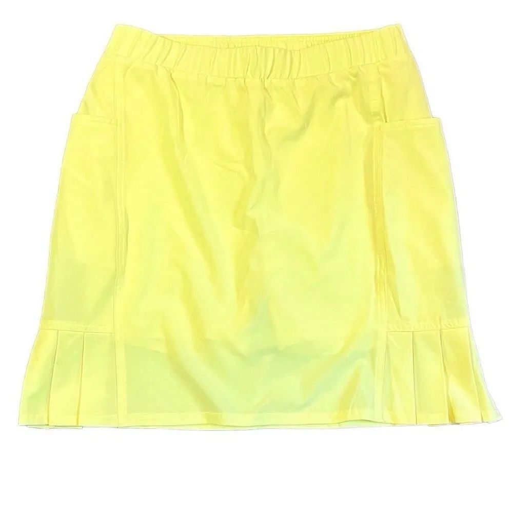 Chico’s Zenergy Women’s Yellow Pleated Skort Size 0